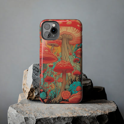 Trippy Magic Mushroom Tough iPhone Case | Embrace the Psychedelic Art