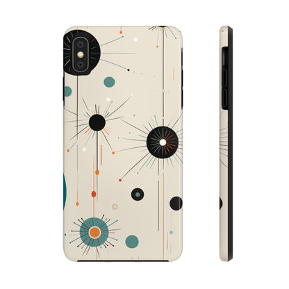 Mid-Century Atomic Age Tough iPhone Case | Retro Phone Cover