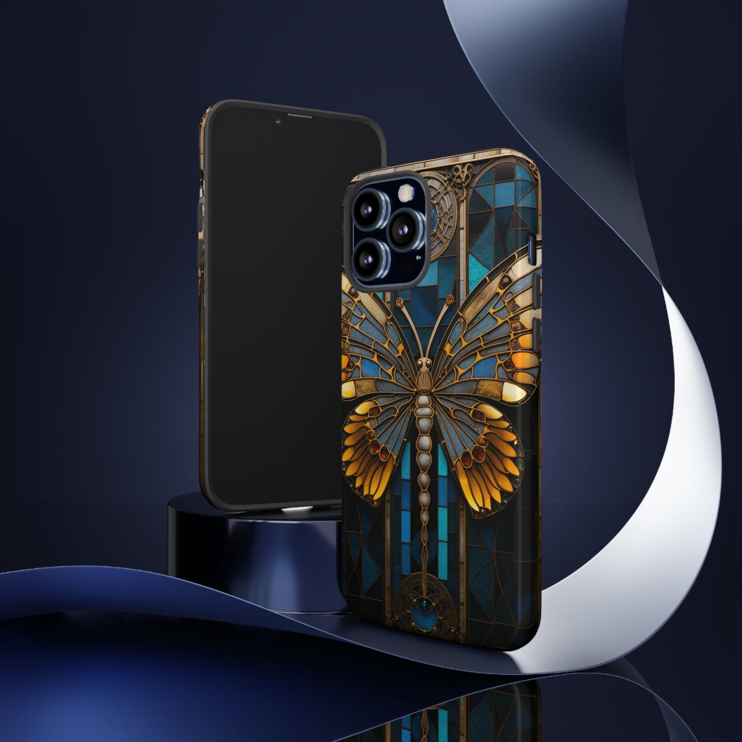 Stained Glass iPhone Butterfly Floral Aesthetic Art Nouveau