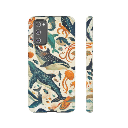 Undersea World Shark, Turtle, Manta Ray Phone Case