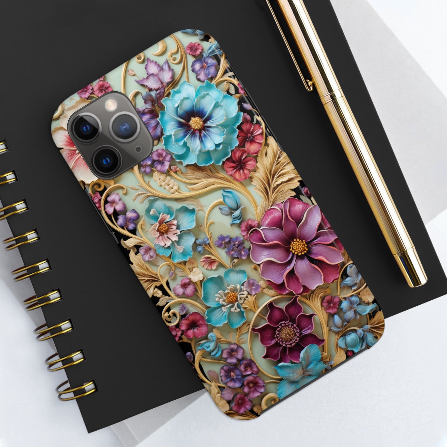 Color Splash Plastic Flower Tough iPhone Case | Vibrant Phone Cover