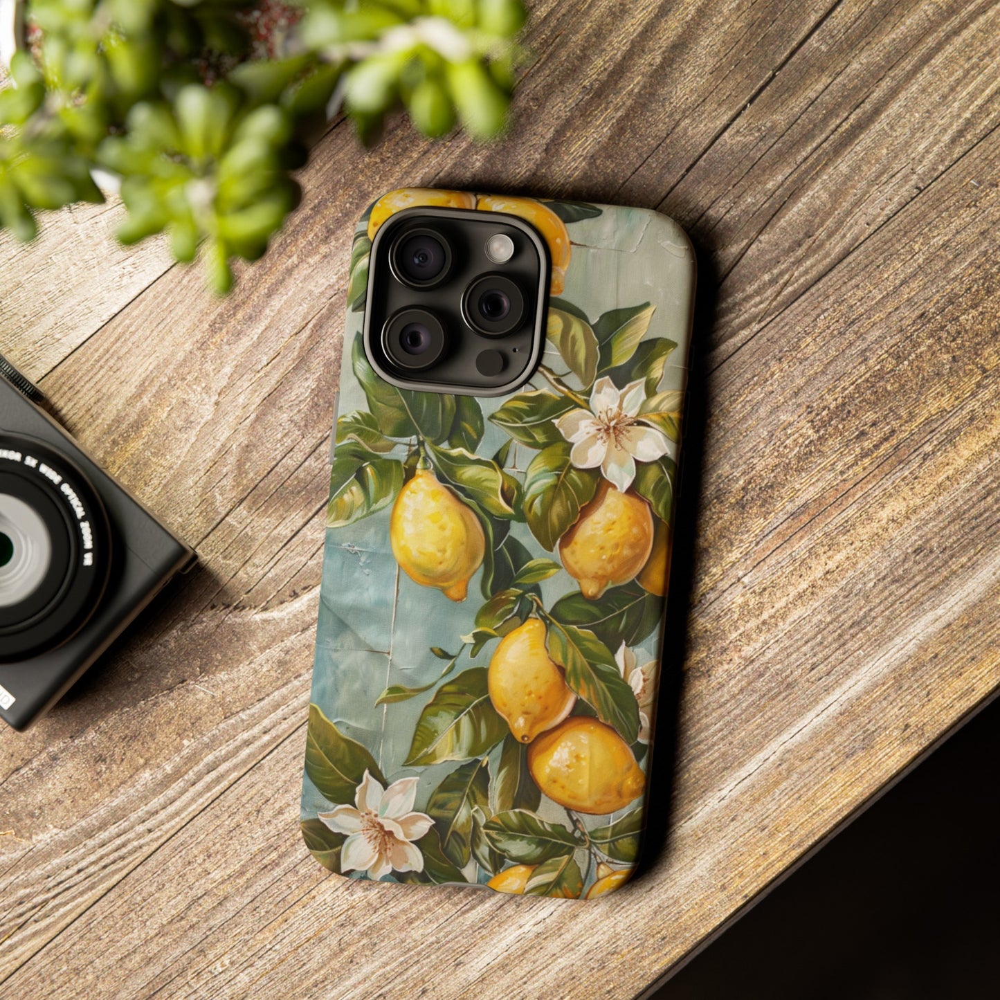 Mediterranean Lemon Tile Oil Painting iPhone 13 Case