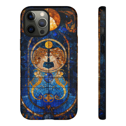 Gemini Astrology Stained Glass Phone Case