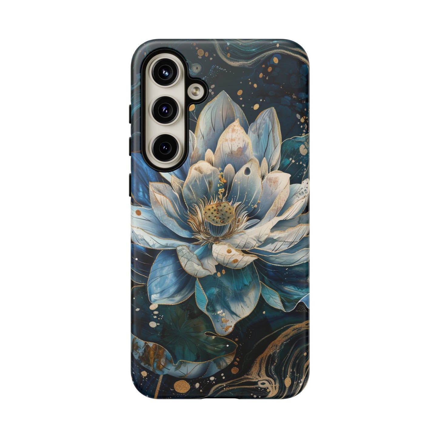 Zen Stained Glass Lotus Floral Design Phone Case