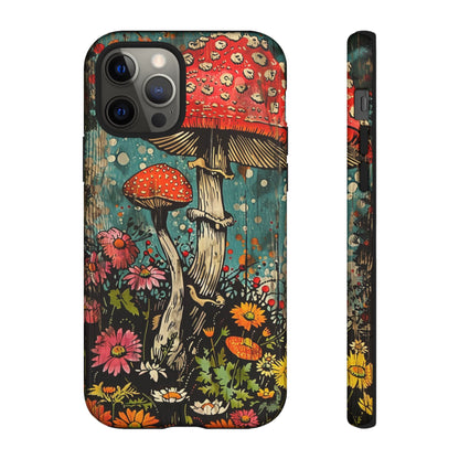 Trippy Magic Mushroom Retro Art Phone Case