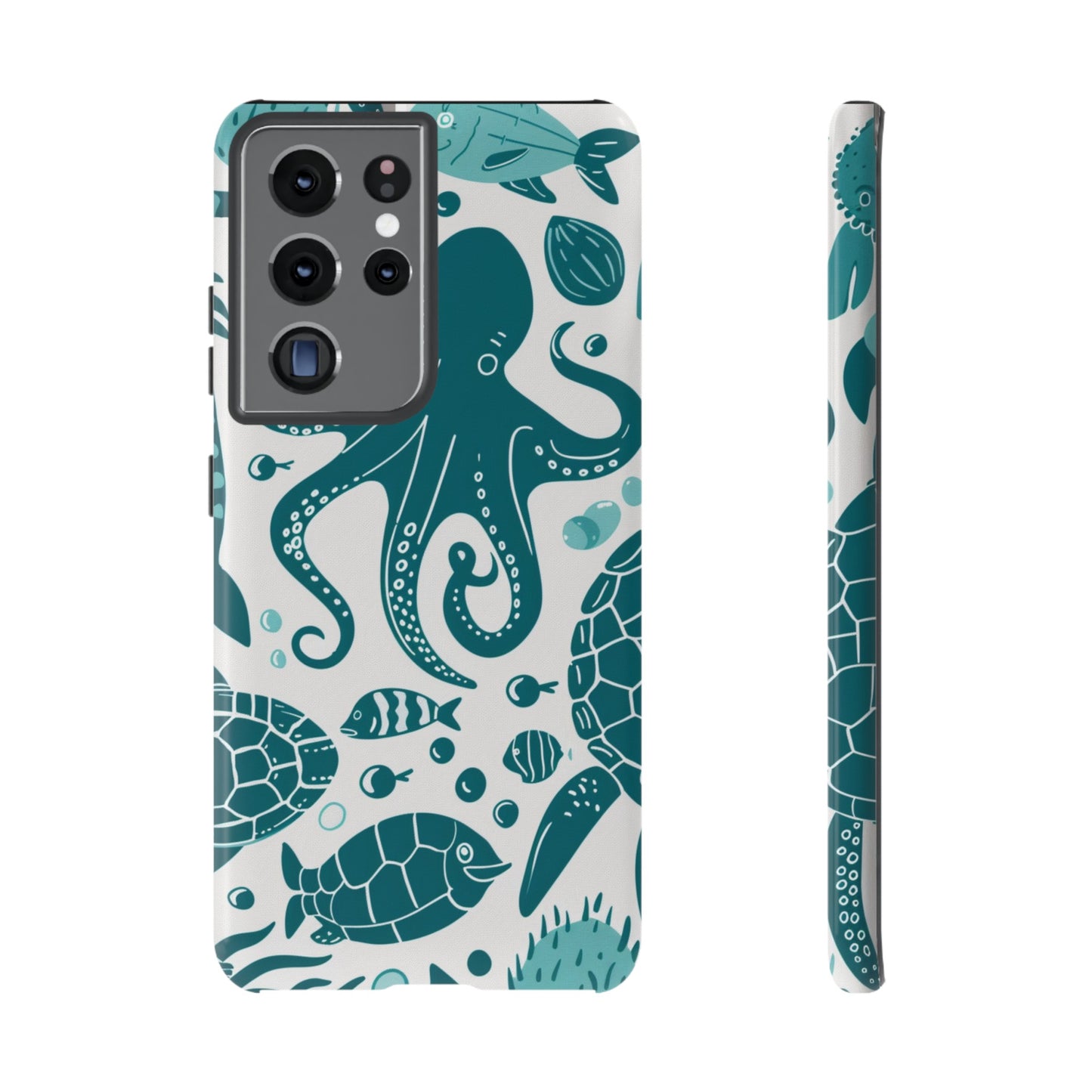 Undersea World Octopus, Turtle, Manta Ray Phone Case