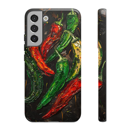 Green and Red Chili Peppers Phone Case