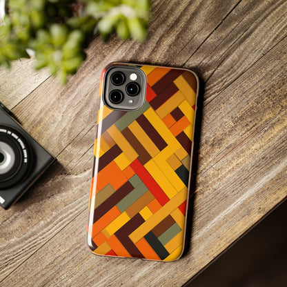 iPhone Tough Case: Intricate & Durable - The Weave Geometric Art Pattern