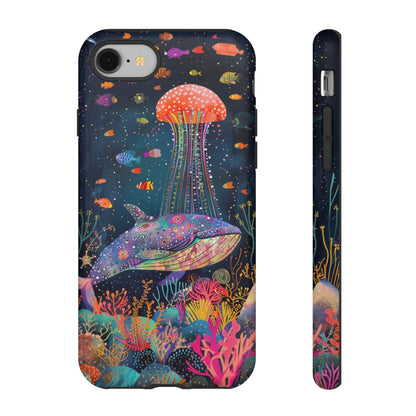 Whale Shark, Turtle, Jellyfish Phone Case