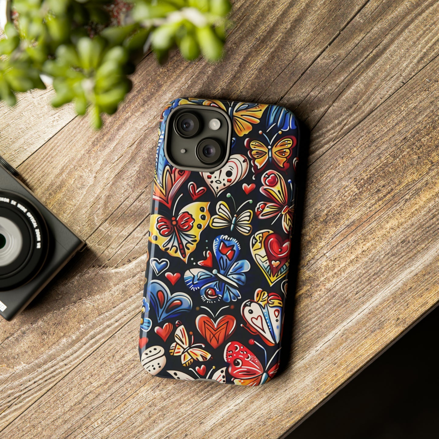 Butterfly Magic Hearts Phone Case