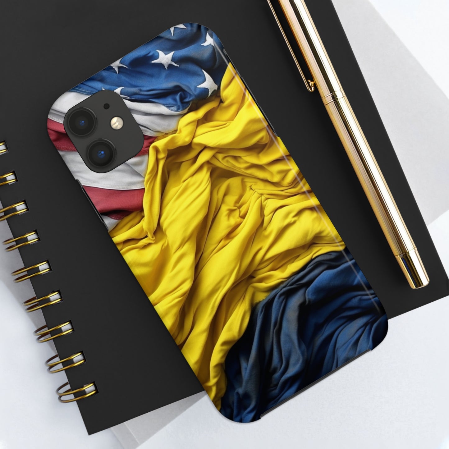 Support Ukraine Flag Phone Case | Show Your Ukrainian USA Patriotic Spirit with a Tough iPhone Case