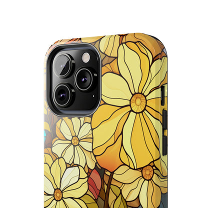 Kaleidoscopic Elegance: Stained Glass Vintage Floral iPhone Case – Timeless Beauty Illuminated