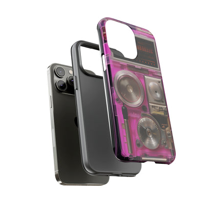 Cyberpunk Techno Gadget Walkman: Retro-Futuristic Premium Tough Phone Case | Iconic Style for iPhone, Samsung Galaxy, and Google Pixel