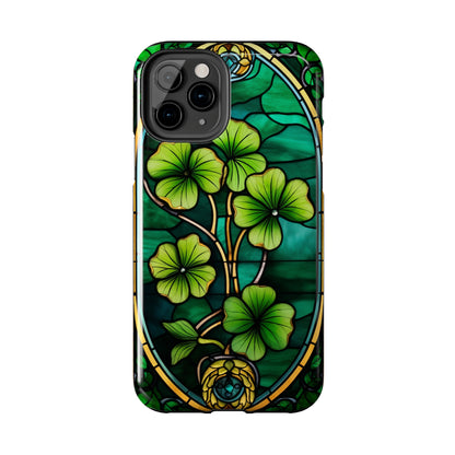 Lucky Charm: Four-Leaf Clover Phone Case | Symbol of Fortune for iPhone Models 11 through 14 Pro Max