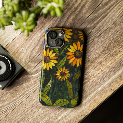 Yellow and Gold Daisy Mosaic Stained Glass Phone Case