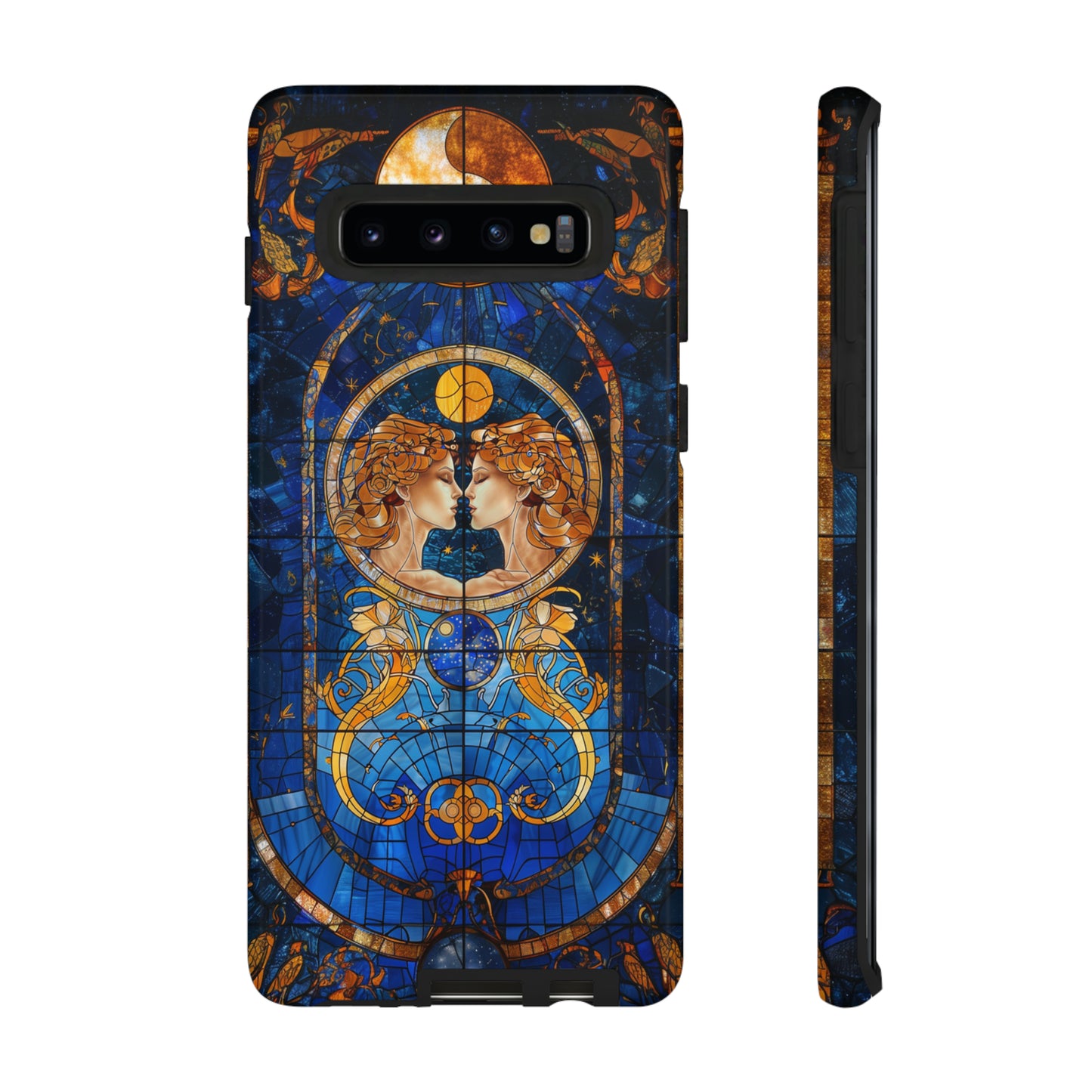 Gemini Astrology Stained Glass Phone Case