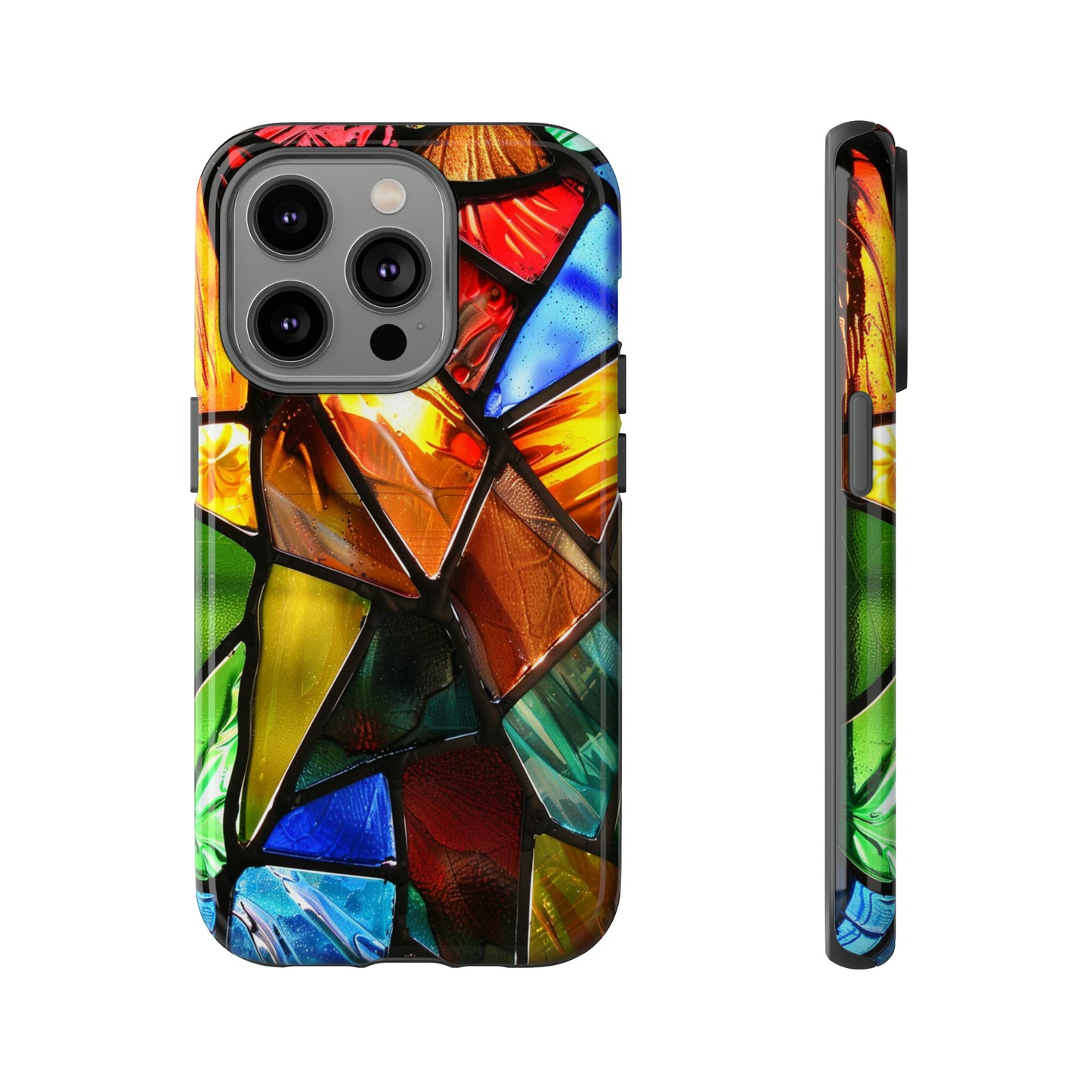 Color Explosion Abstract Stained Glass Phone Case