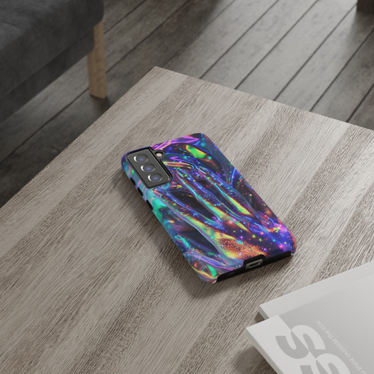 Marbled opalescent Holographic Print Phone Case