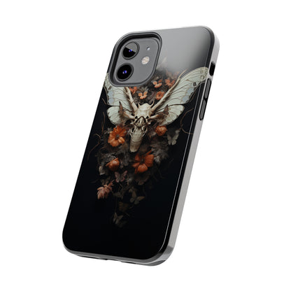 Deadhead Moth Gothic Dark Academia iPhone Case | Spooky Skull Mysterious Elegance