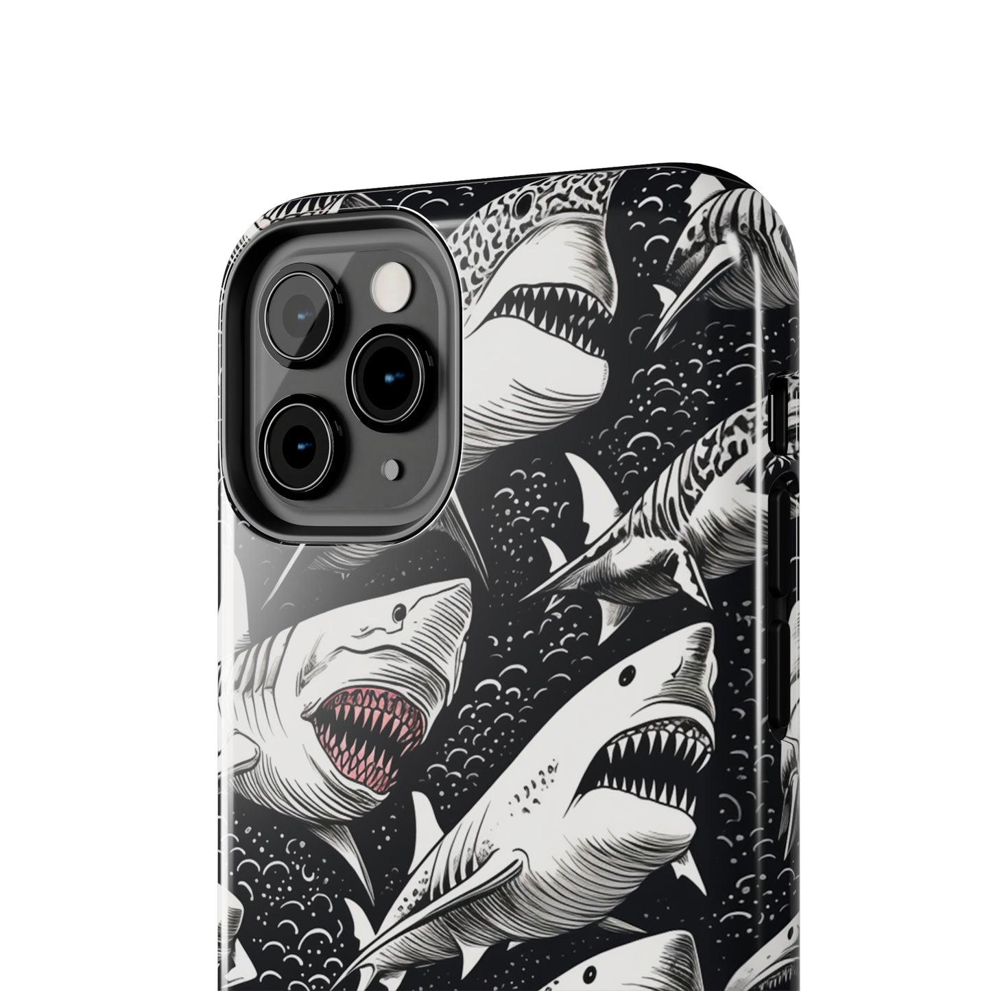 Deep Blue Mystery: Majestic Shark Design | Aquatic Adventure iPhone Case