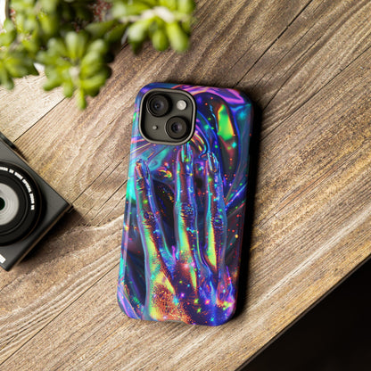 Marbled opalescent Holographic Print Phone Case