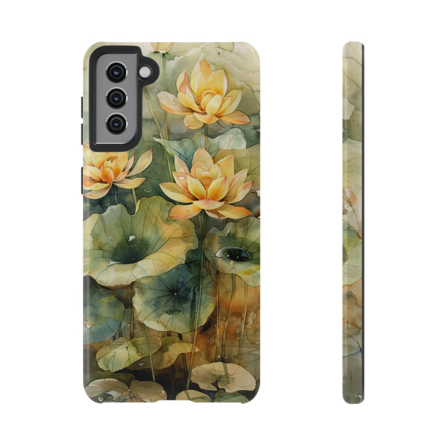 Zen Lotus Watercolor Painting iPhone 15 Case