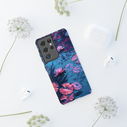 Magenta and Blue Color Zen Lily Pad Phone Case