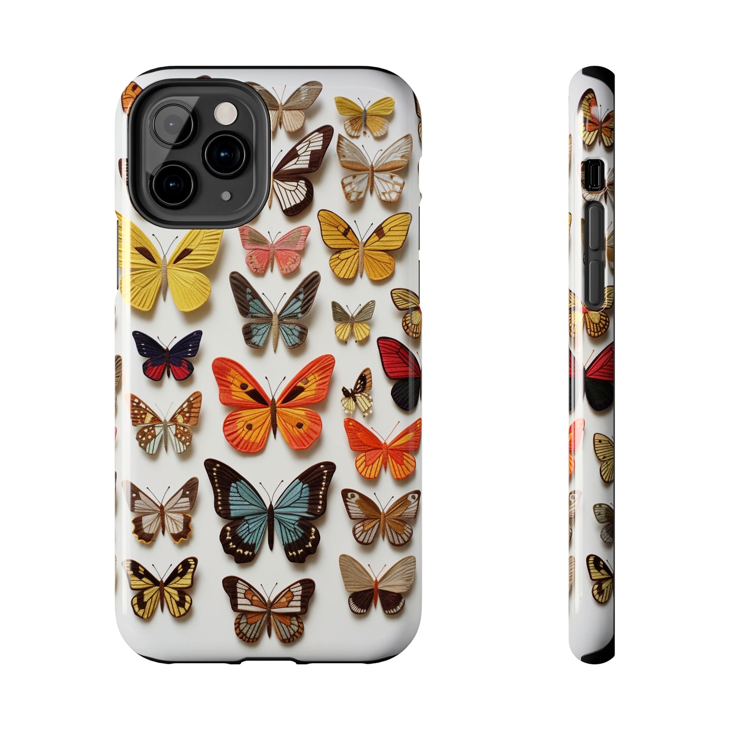 Elegant Embroidery: Delicate Butterfly iPhone Case – Crafted with Precision