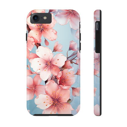 Pretty in Pink Flowers Tough iPhone Case | Floral Phone Cover