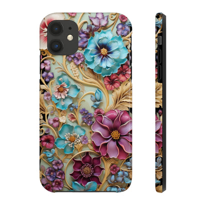 Color Splash Plastic Flower Tough iPhone Case | Vibrant Phone Cover