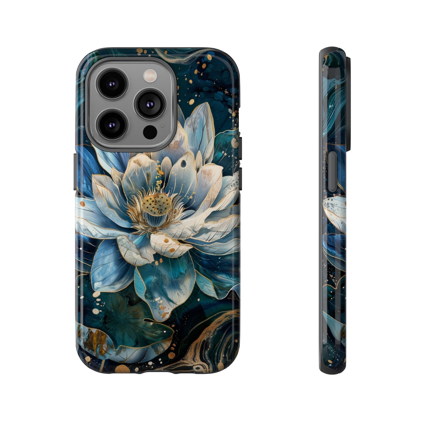 Zen Stained Glass Lotus Floral Design Phone Case