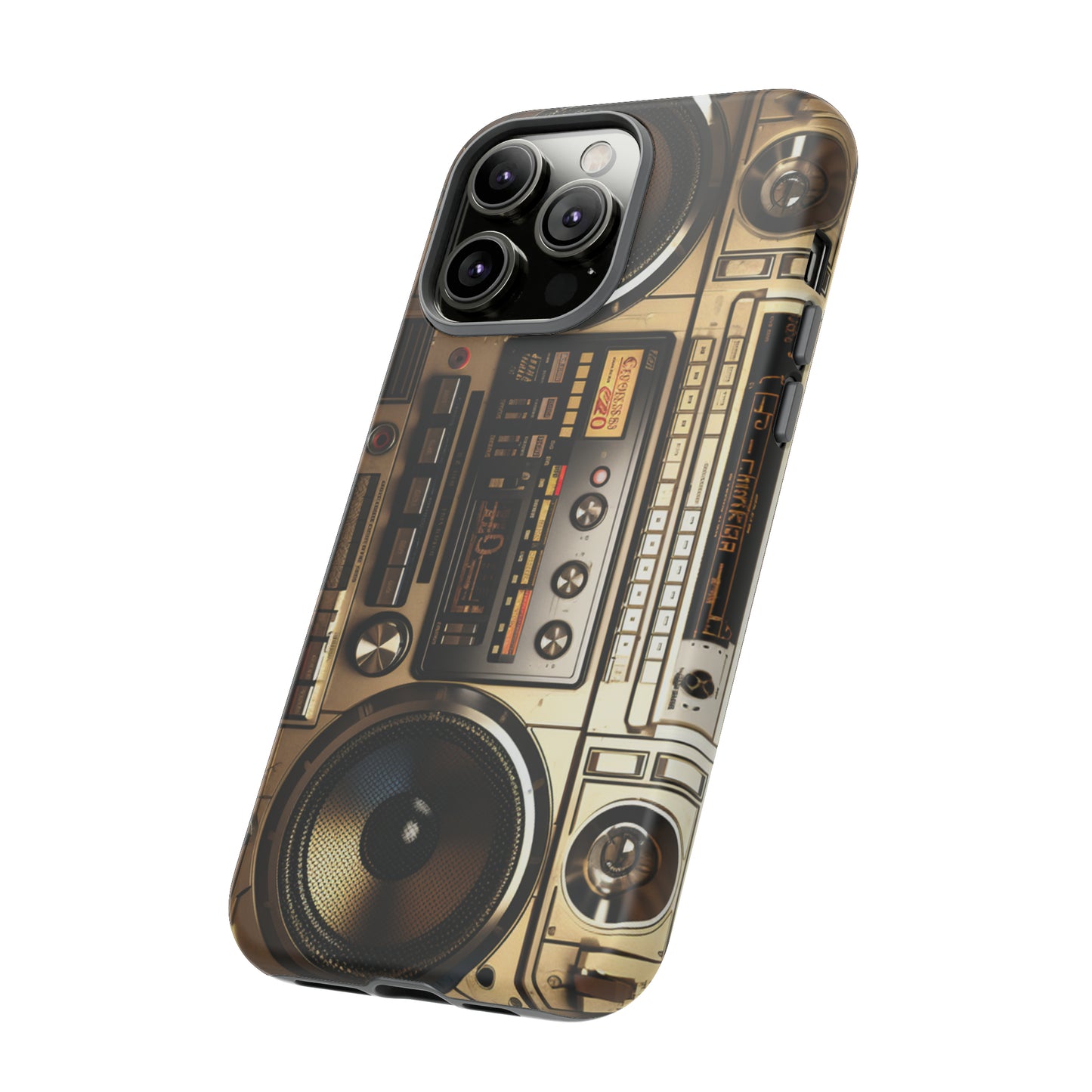 Urban Beats: Boombox Hip Hop Music Pixel Phone Case | Retro Rhythms for iPhone 15 Models