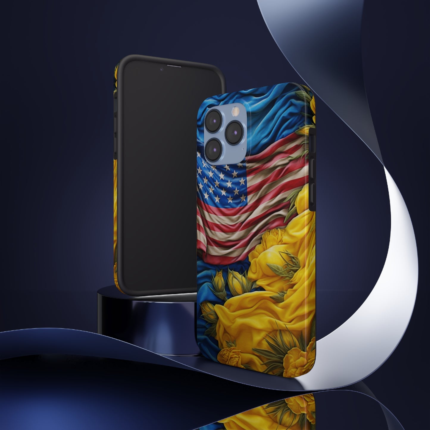 Support Ukraine Flag Phone Case | Show Your Ukrainian USA Patriotic Spirit with a Tough iPhone Case