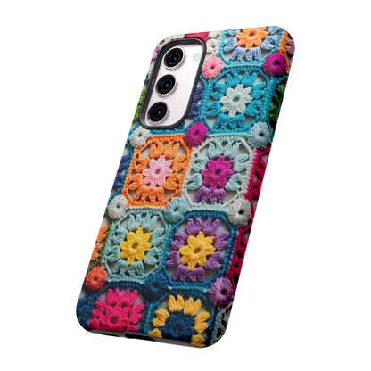 Vintage Crochet Blanket Look Phone Case