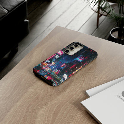 Cyberpunk Tokyo Cityscape Phone Case