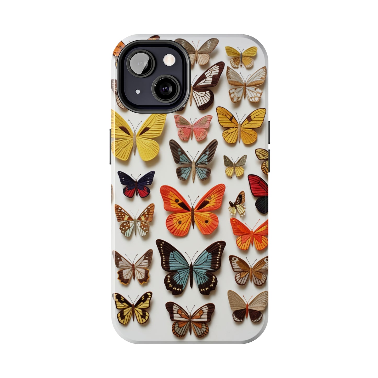 Elegant Embroidery: Delicate Butterfly iPhone Case – Crafted with Precision