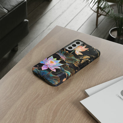 Zen Stained Glass Lotus Floral Design Phone Case