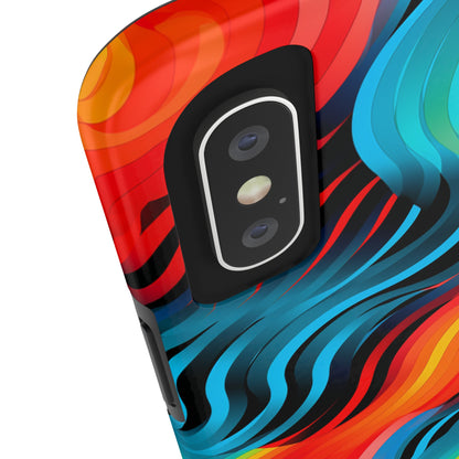 Color Splash Wave Pattern Tough iPhone Case | Embrace Vibrant Style and Reliable Protection