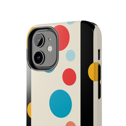 Classic Meets Creative: Abstract Polka Dots Tough Case for iPhone