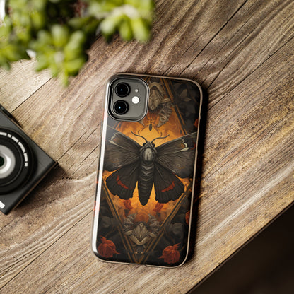 iPhone Case | Lost in Thought: Dark Academia Moth iPhone Tough Case