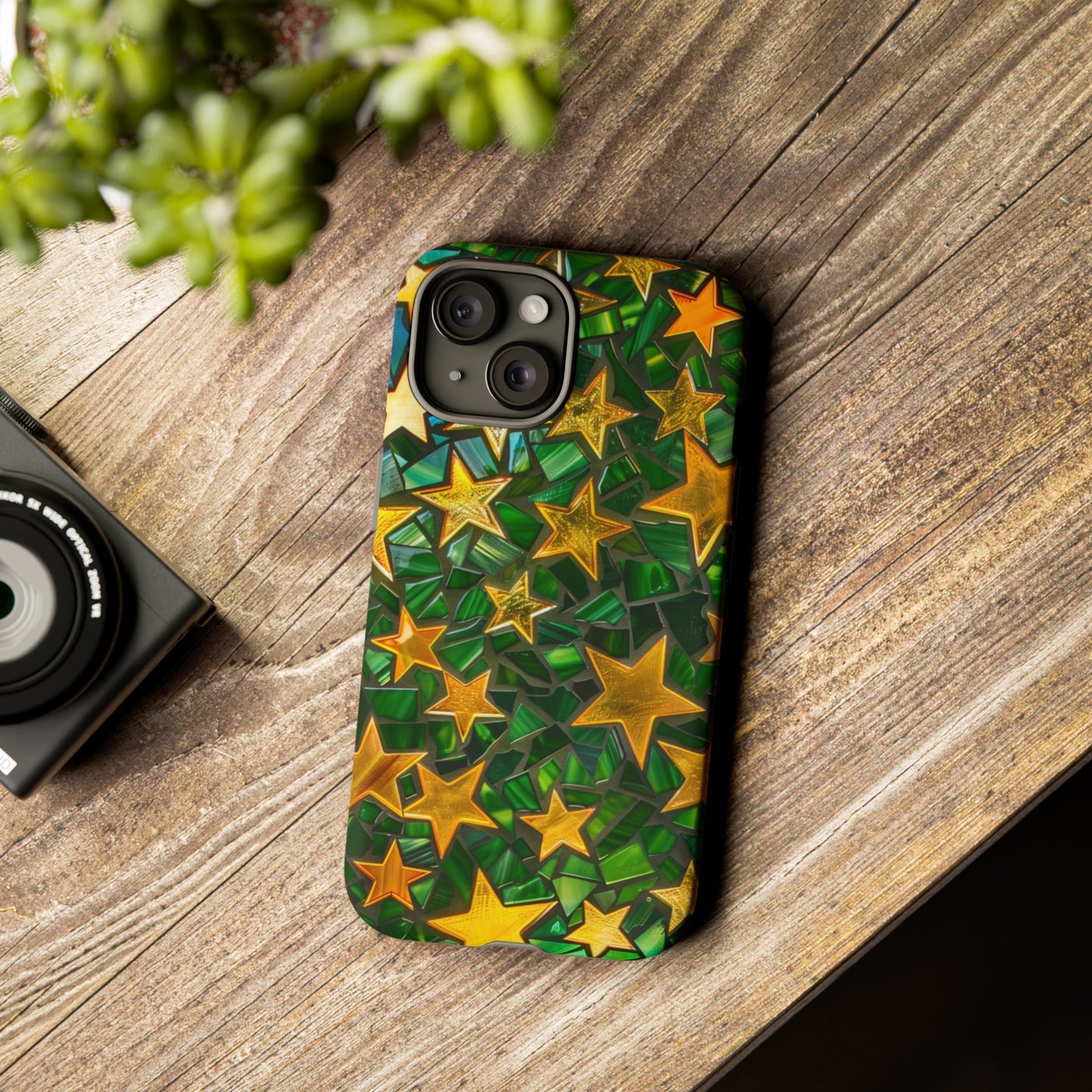 Green Celestial Stained Glass Mosaic Phone Case