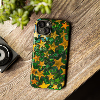 Green Celestial Stained Glass Mosaic Phone Case