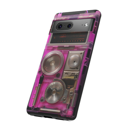 Cyberpunk Techno Gadget Walkman: Retro-Futuristic Premium Tough Phone Case | Iconic Style for iPhone, Samsung Galaxy, and Google Pixel