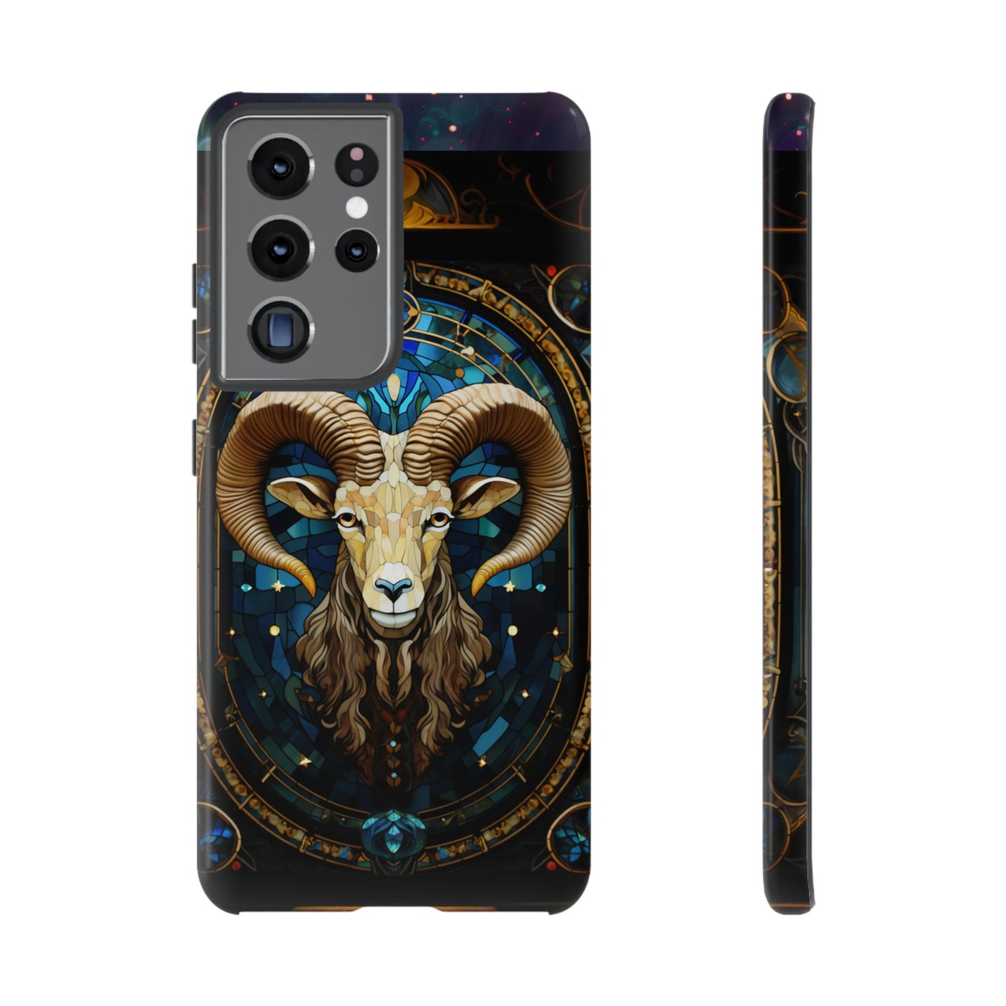 Aries Astrology Stained Glass Design Phone Case