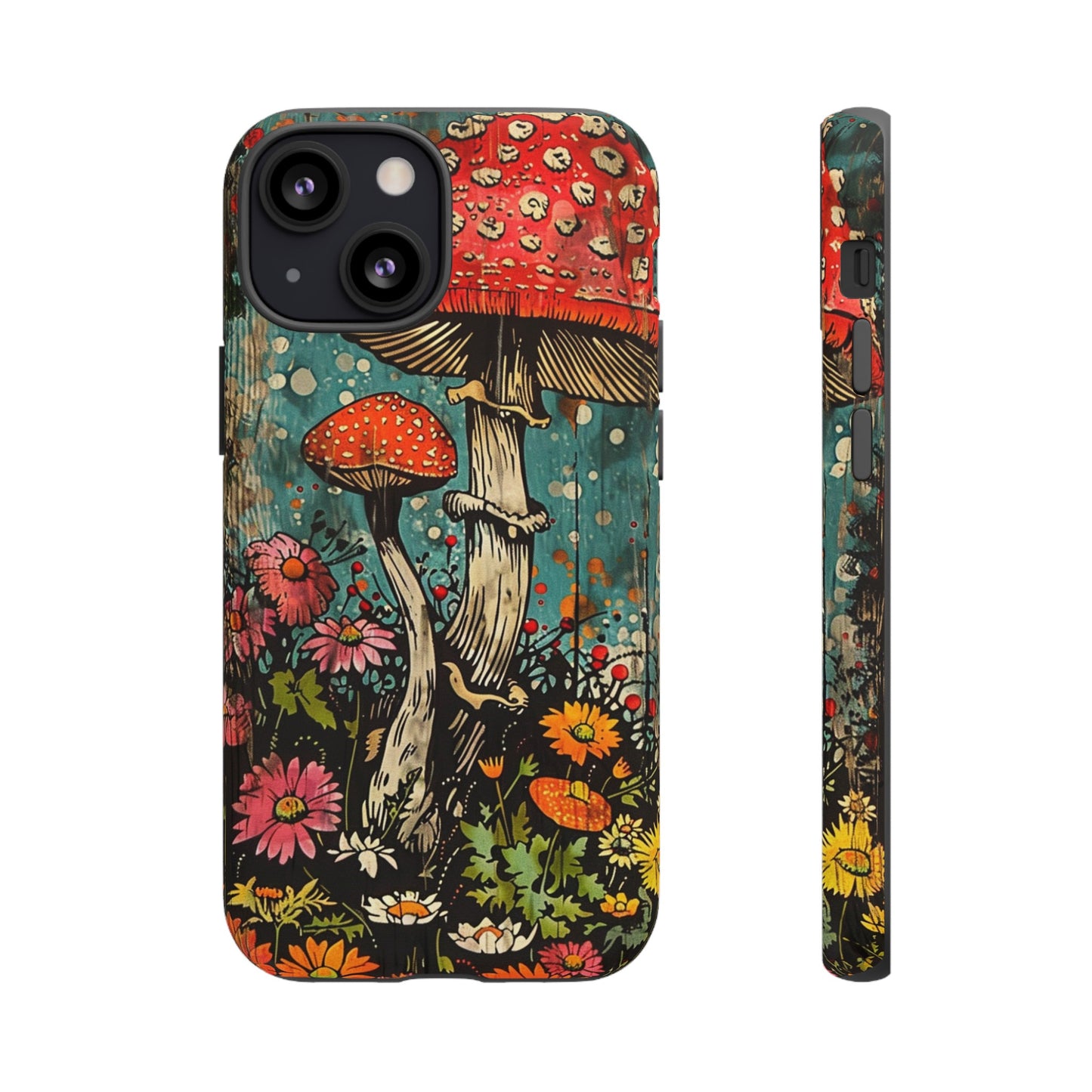 Trippy Magic Mushroom Retro Art Phone Case