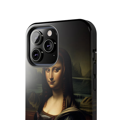 Mona Lisa with Cat iPhone Case | Art Phone Cases