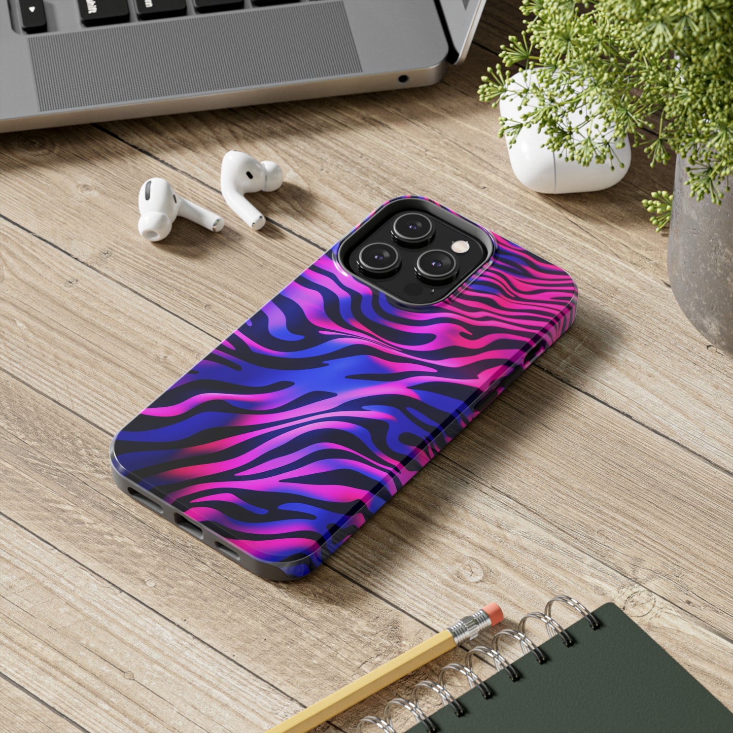 Wild Illusion: Trippy Tiger Stripes Mystique | Dynamic iPhone Case