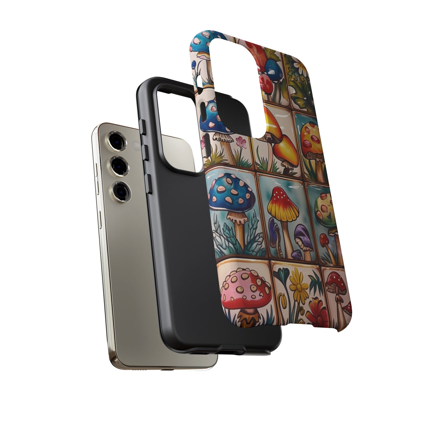 Trippy Magic Mushroom Tile  Abstract Art Phone Case