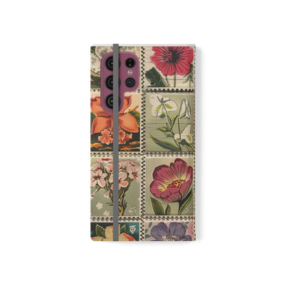 Vintage Floral Stamp Collection Flip Case