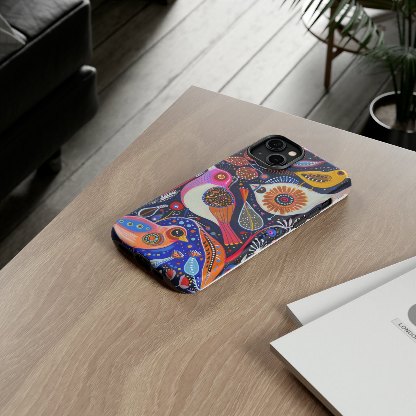 Mexican Style Bird Painting Phone Case